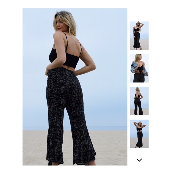 Mini Polka Dot Pant with Flounce Hem - Picture 5 of 6